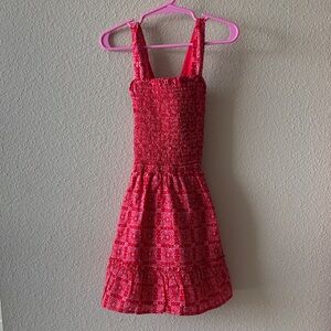 Girl’s Crewcuts Smocked Cross-Back Dress, 4 & 5